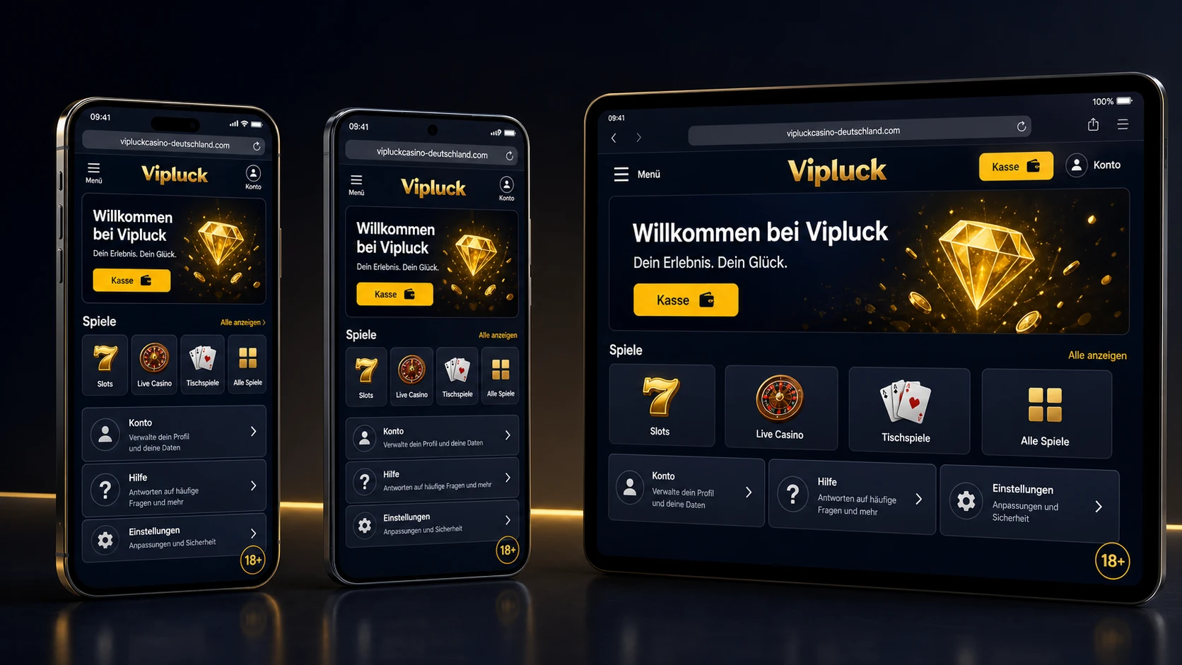 Mobile Nutzung von Vipluck